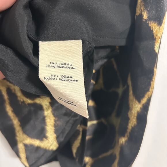 L'Agence Silk Top Jane Cami Blouse Sienna Safari Giraffe Animal Print Size Small - Picture 6 of 6